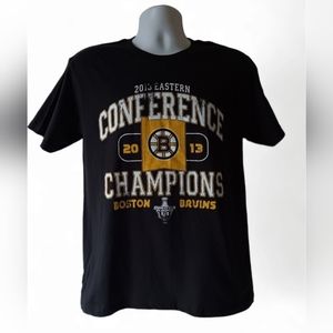 Boston Bruins 2013 Champions men's black short sleeve graphic t-shirt size L
